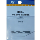 WALTHERS Drill Bit - pkg(2) -- #79 - .015" Diameter