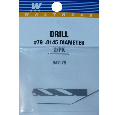 WALTHERS Drill Bit - pkg(2) -- #79 - .015" Diameter