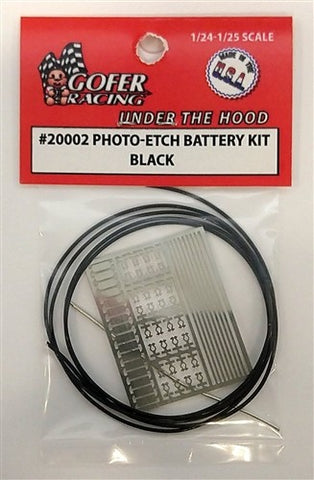 GOFER 1/24-1/25 Photo-Etch Battery Detail Set w/Black Cable Wire