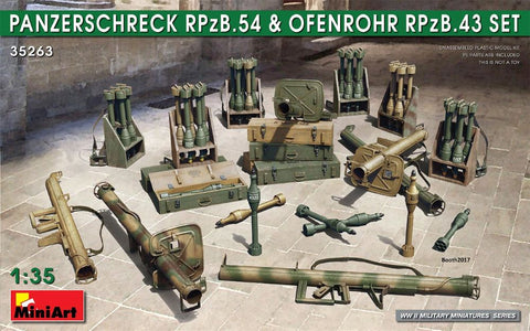 MINIART	1/35 WWII Panzerschreck RPzB54 & Ofenrohr RPzB43 Anti-Tank Rocket Launcher Set