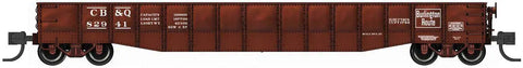 BLUFORD N 52'6" 15-Panel Mill Gondola Heavily Dented Sides Chicago Burlington & Quincy #82660