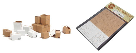MATHO MODELS 1/35 Cardboard Boxes Generic Printed Paper (28) (6 different designs)