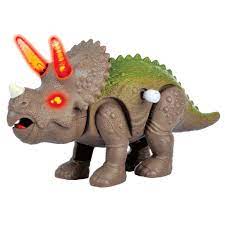 WOW TOYZ Lights & Sounds Wind-Up Triceratops