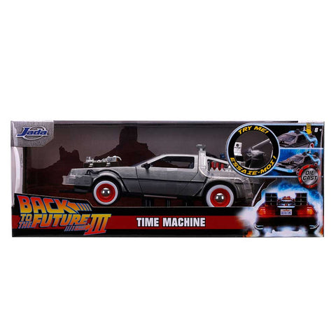 JADA 1/24 Back to the Future Part III DeLorean Car Time Machine Lighted