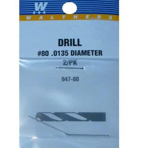 WALTHERS Drill Bit - pkg(2) -- #80 - .014"
