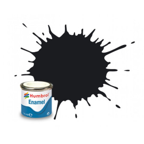 HUMBROL 14ml. Enamel Gloss Black