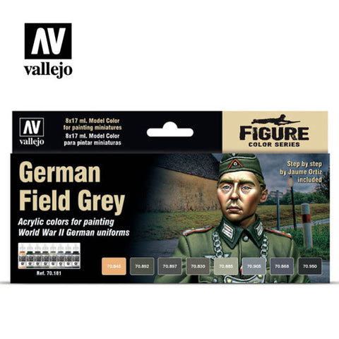 VALLEJO 17ml Bottle WWII German Field Grey Uniforms Model Color Paint Set (8 Colors)