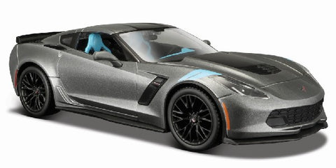 MAISTO 1/24 2017 Corvette Grand Sport Coupe (Metallic Grey)