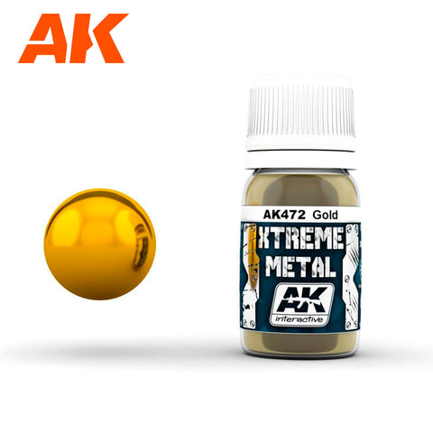 AKI Xtreme Metal Gold Metallic Paint 30ml Bottle