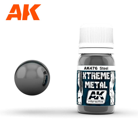 AKI Xtreme Metal Steel Metallic Paint 30ml Bottle