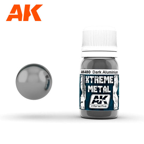 AKI Xtreme Metal Dark Aluminum Metallic Paint 30ml Bottle