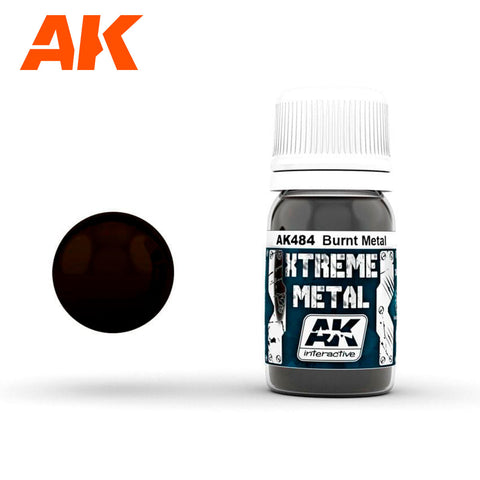 AKI Xtreme Metal Burnt Metal Metallic Paint 30ml Bottle