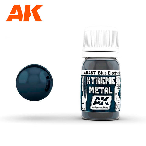 AKI Xtreme Metal Blue Electric Metallic Paint 30ml Bottle