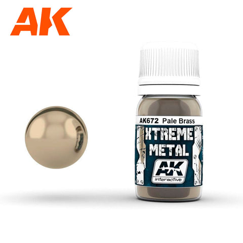 AKI Xtreme Metal Pale Brass Metallic Paint 30ml Bottle