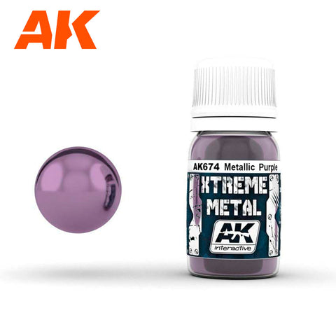 AKI Xtreme Metal Purple Metallic Paint 30ml Bottle