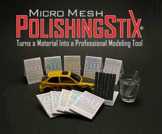 SCALE MOTORSPORT  Micro Mesh Polishing Stix Set: 6 Different Grits (30pcs/Set)