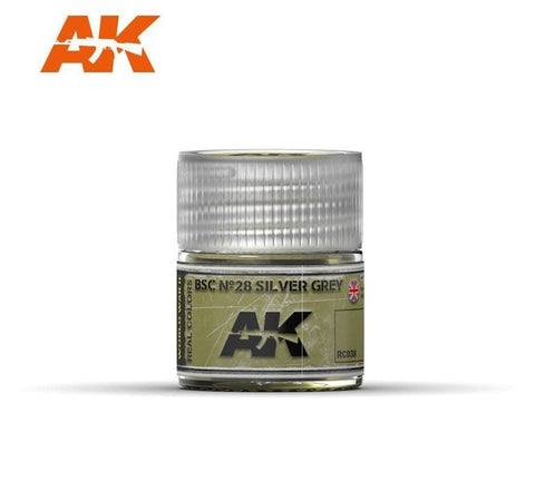 AKI Real Colors: BSC Nº28 Silver Grey Acrylic Lacquer Paint 10ml Bottle