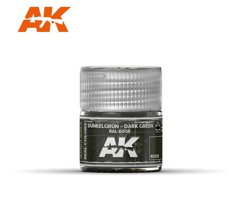 AKI Real Colors: Dark Green RAL6009 Acrylic Lacquer Paint 10ml Bottle