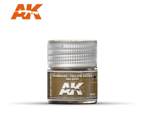 AKI Real Colors: Yellow Brown RAL8000 Acrylic Lacquer Paint 10ml Bottle
