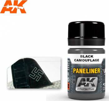 AKI Air Series: Panel Liner Black Camouflage Enamel Paint 35ml Bottle