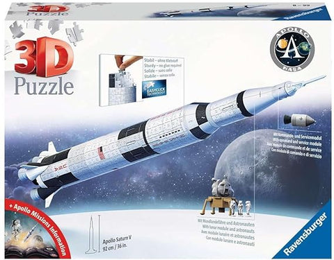 RAVENSBURGER 440-PIECE PUZZLE 3D Apollo Saturn V Rocket