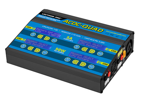 LECTRONPRO QUAD CHARGER AC DC 1-6 CELL 100W 10A