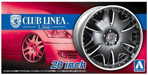 AOSHIMA  1/24 Club Linea L566 20" Tire & Wheel Set (4)