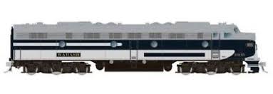 RAPIDO HO EMD E8A, ESU LokSound DCC Sound, Wabash in Bluebird Scheme #1009