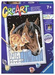 CREART Stable Friend Paint by Numbers Kit 7X10