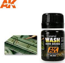 AKI Dark Brown Wash Enamel Paint 35ml Bottle