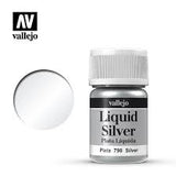 VALLEJO 35ml Bottle Metallic Liquid Silver Model Color