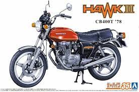 AOSHIMA 1/12 1978 Honda CB400T Hawk II Motorcycle