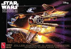 AMT 1/48 Star Wars The Phantom Menace: Jedi Starfighter vs Droid Fighter