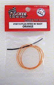 GOFER 1/24-1/25 Orange Plug Wire 2ft. w/Boot