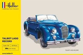 HELLER 1/24 1950 Talbot Lago Record Convertible Car (60th Anniversary Ltd Re-Edition)