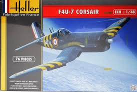 HELLER 1/48 F4U7 Corsair Fighter
