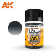 AKI Filter Blue for Panzer Grey Enamel Paint 35ml Bottle