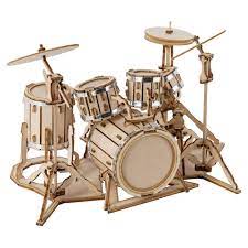 ROKR Mechanical Wood Models; Drum Kit