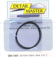 DETAIL MASTER 1/24-1/25 2ft. Battery Cable Black