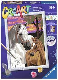 CREART Sunset Horses 7X10