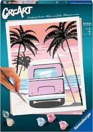 CREART Beach Life Paint by Numbers Kit 10X12