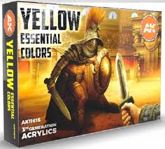 AKI Yellow Essential 3G Acrylic Paint Set (6 Colors) 17ml Bottles