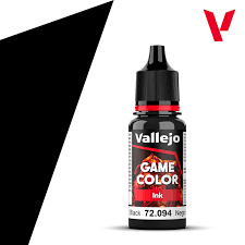 VALLEJO 18ml Bottle Black Ink Game Color