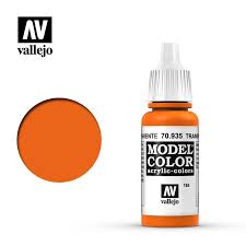 VALLEJO 17ml Bottle Transparent Orange Model Color