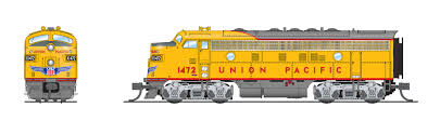 BROADWAY LIMITED N EMD F7A, UP 1478, Yellow & Gray, Paragon4 Sound/DC/DCC