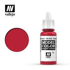 VALLEJO 17ml Bottle Transparent Red Model Color