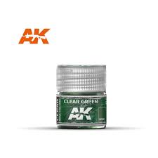AKI Real Colors: Clear Green Acrylic Lacquer Paint 10ml Bottle
