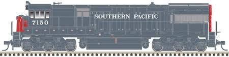 ATLAS HO GE U28C – LokSound and DCC – Master(R) Gold — Southern Pacific 7153 (Bloody Nose, gray, red)