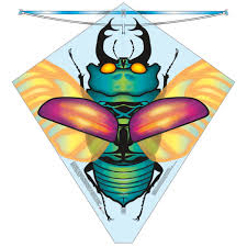 X Kites BuzzKite Beetle Poly Diamond Kite, 28 Inches Tall