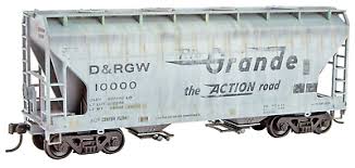MICRO TRAINS HO 2 Bay ACF Covered Hopper Kit Rio Grande DRGW 10000